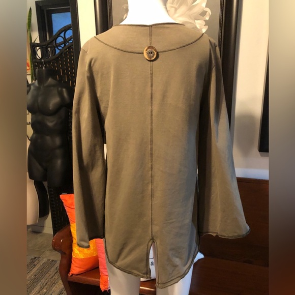 Stylish Olive Button-Up Jacket by Neon Buddha - Picture 7 of 9